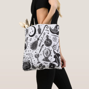 Bolso De Tela Bruja Mágica Caprichosa Wicca Pagana 