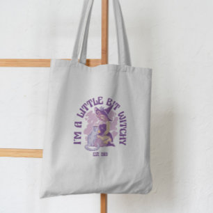 Bolso De Tela Bruja moderna con gato