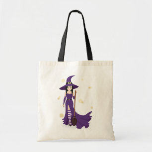 Bolso De Tela Bruja morada con baño