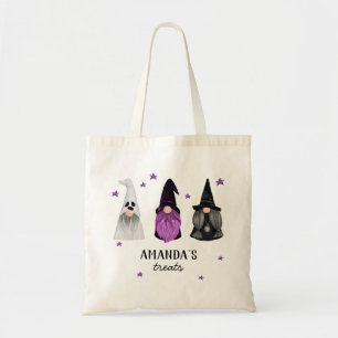 Bolso De Tela Bruja morada negra de los gnomos. Niños de Hallowe