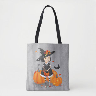 Bolso De Tela Bruja Pequeña Linda de Halloween