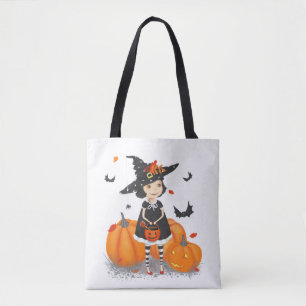 Bolso De Tela Bruja Pequeña Monada de Halloween