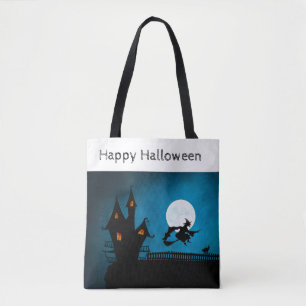 Bolso De Tela Bruja Voladora