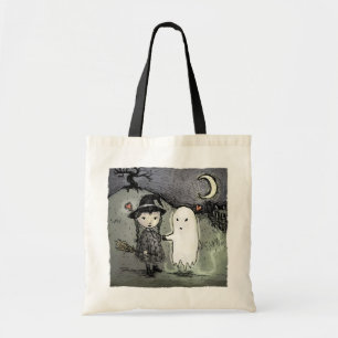 Bolso De Tela Bruja y fantasma en amor