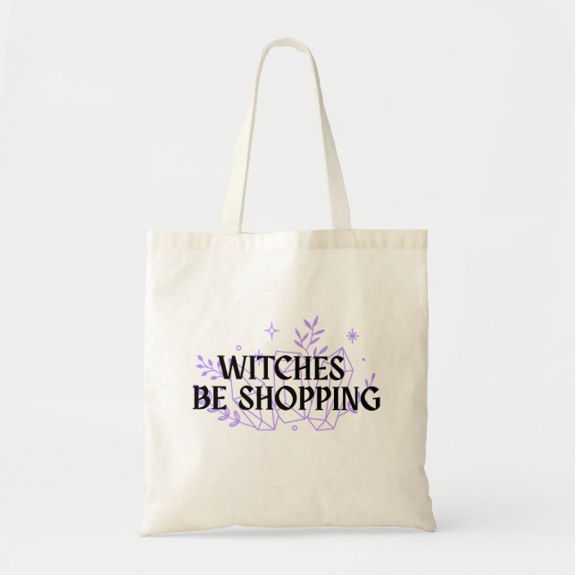 Bolso De Tela Brujas Van de Compras - Lavanda (Frente)