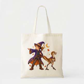 Bolso De Tela Brujo y Mononykus Halloween