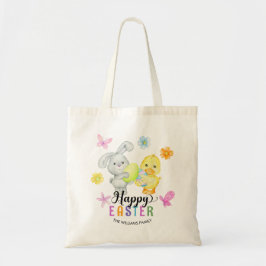 Bolso De Tela Brunch de Pascua y cacería de huevos conejito y po