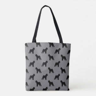 Bolso De Tela Bruselas Griffon siluetea gris del modelo