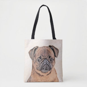Bolso De Tela Bruselas Griffon Smooth Painting Original Dog Art