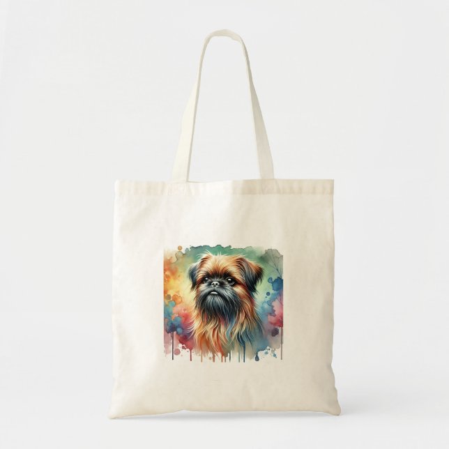 Bolso De Tela Brussels Griffon 211024AREF125 - Watercolor (Frente)