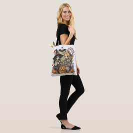 Bolso De Tela Bruxinhas Kawaii com Gatinho e Abóboras – Hallowee