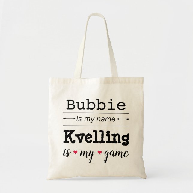Bolso De Tela "Bubbie es mi nombre" Presupuesto Tote Bag (Frente)