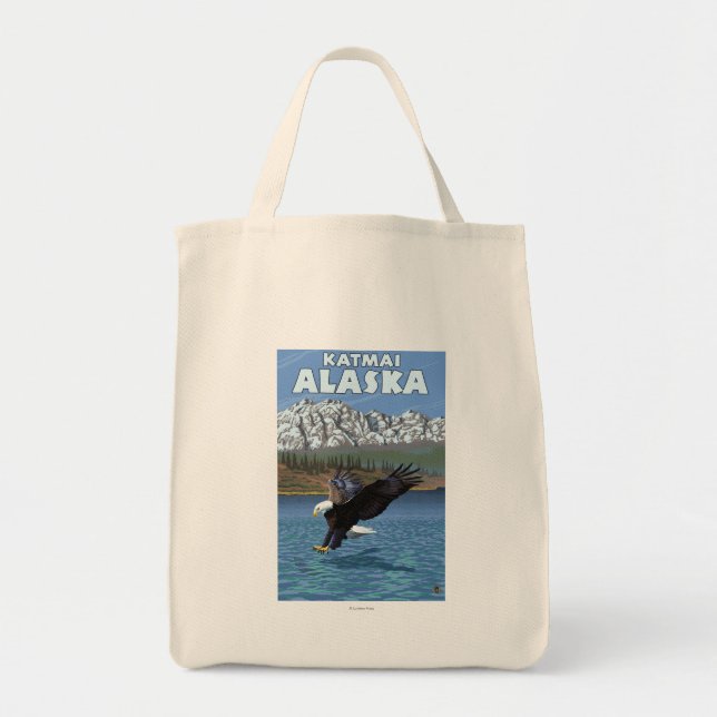 Bolso De Tela Buceo con águila calva - Katmai, Alaska (Frente)