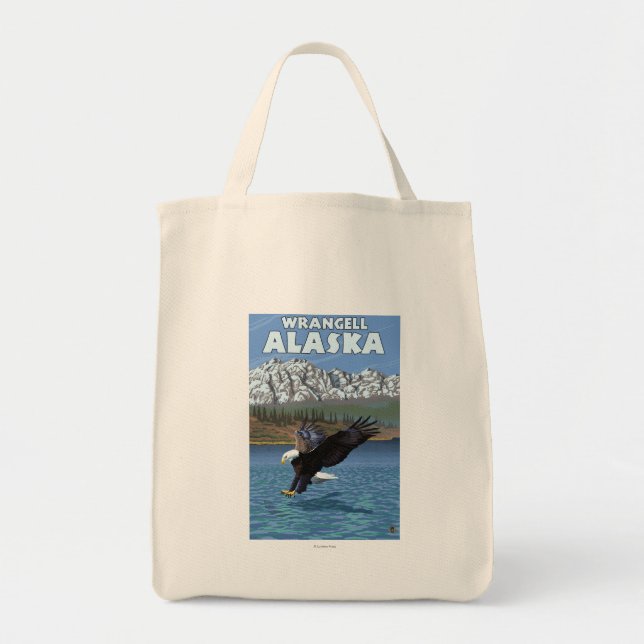 Bolso De Tela Buceo con águila calva - Wrangell, Alaska (Frente)