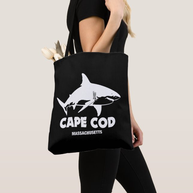 Bolso De Tela Buceo con tiburones blancos - Cape Cod (Detalle)