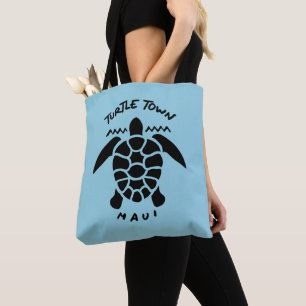Bolso De Tela Buceo con Tortugas Marinas - Turtle Town Maui