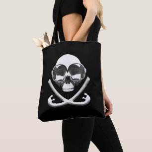 Bolso De Tela Buceo con tubo y bandera de cráneo pirata de buceo
