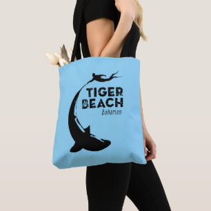 Bolso De Tela Buceo de tiburones en la playa de Tiger