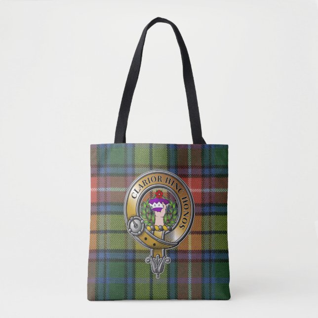 Bolso De Tela Buchanan Tartan & Badge (Anverso)