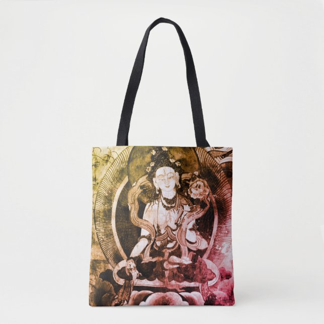 Bolso De Tela Buda Chenrezing, Heruka Vintage, Tíbet (yoga) (Anverso)