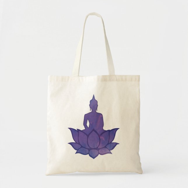 Bolso De Tela Buda en Lotus Purple Tote Bag (Frente)