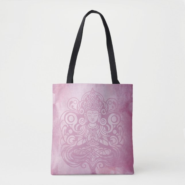 Bolso De Tela Buda en Peace Pink (Anverso)