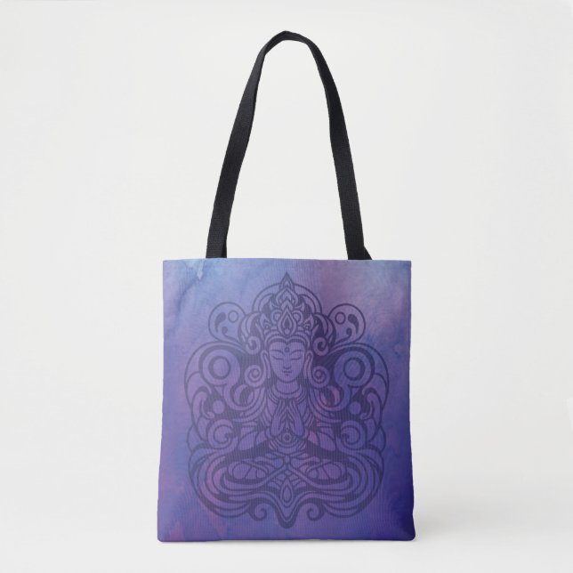 Bolso De Tela Buda en Peace Purple (Anverso)