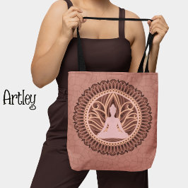 Bolso De Tela Buda rosado Mandala Medición espiritual