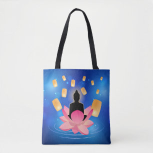 Bolso De Tela Buda Vesak Day en Lotus Lantern Vaisakha