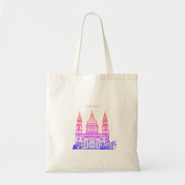 Bolso De Tela Budapest Hungría: Esbozo de arquitectura Tote Bag (Frente)