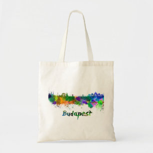 Bolso De Tela Budapest skyline in watercolor