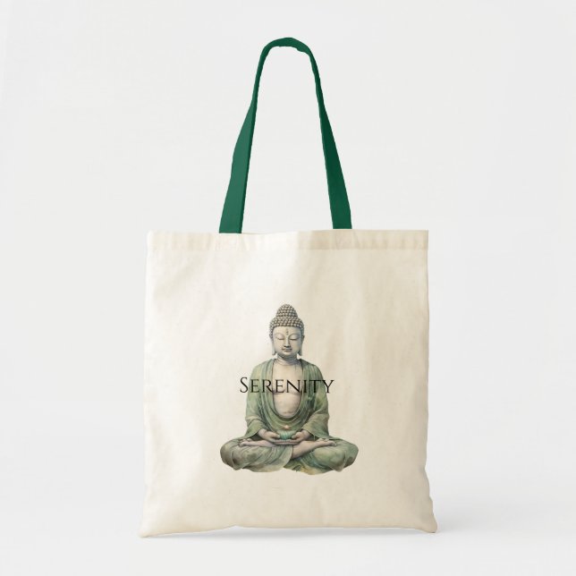 Bolso De Tela Buddha Meditation Yoga Yin Yang (Frente)