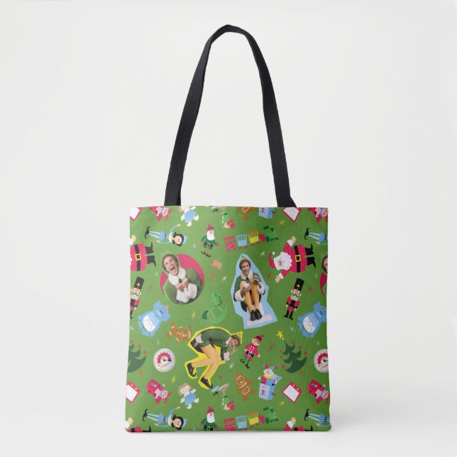 Bolso De Tela Buddy the Elf and Navidades Icons Pattern (Anverso)