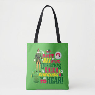 Bolso De Tela Buddy the Elf Navidades Cheer Cita Gráfica