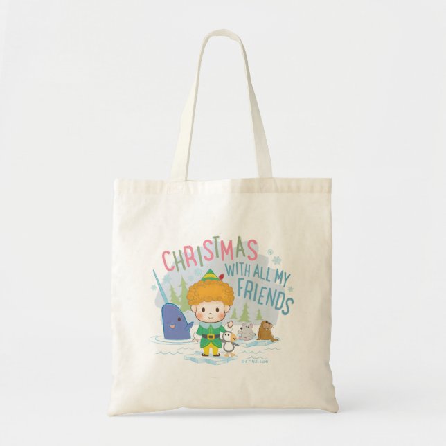 Bolso De Tela Buddy the Elf Navidades con todos mis amigos (Frente)