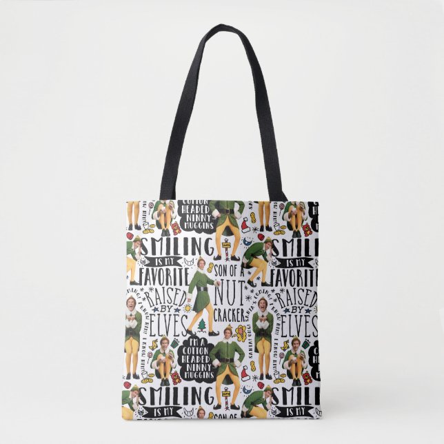 Bolso De Tela Buddy the Elf Quote Pattern (Anverso)