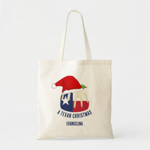 Bolso De Tela Budín de Navidad TEXANO Personalizado