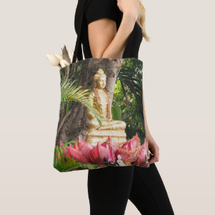 Bolso De Tela budismo, buda, estatua, religión, dorado, asia,