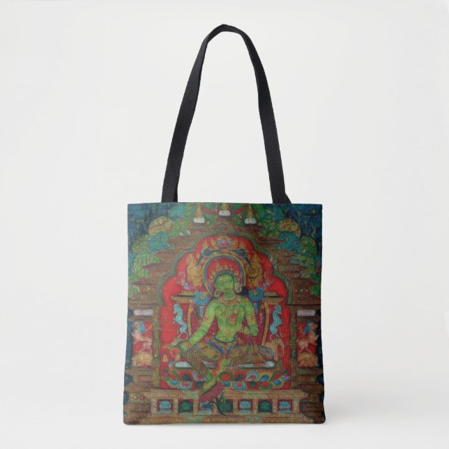 Bolso De Tela Budismo tibetano Green Tara (Anverso)