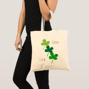Bolso De Tela Buena Suerte Verde Shamrock