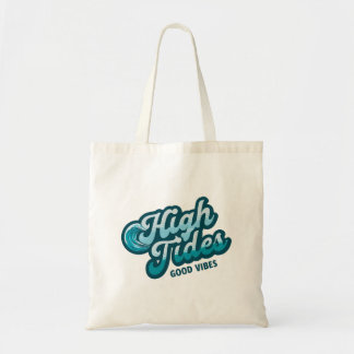 Bolso De Tela Buenas vibraciones de alta marea - Diseño de onda 