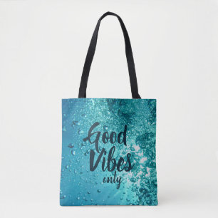 Bolso De Tela Buenas vibraciones y agua azul Guay