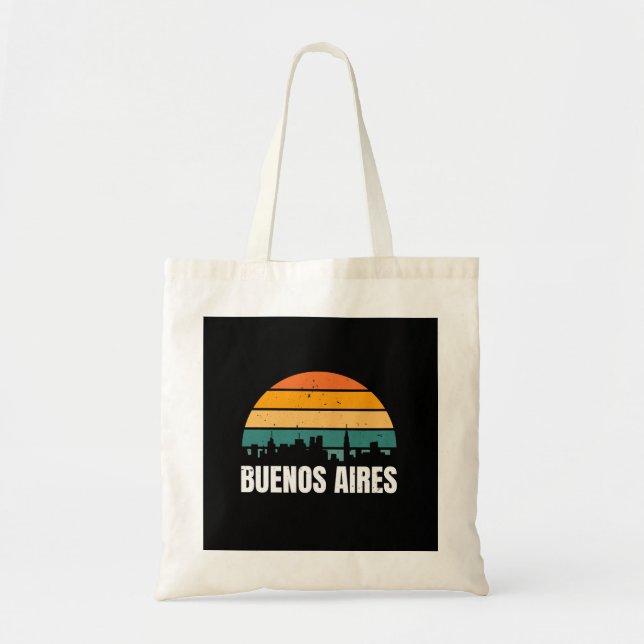 Bolso De Tela Buenos Aires Retro  (Frente)