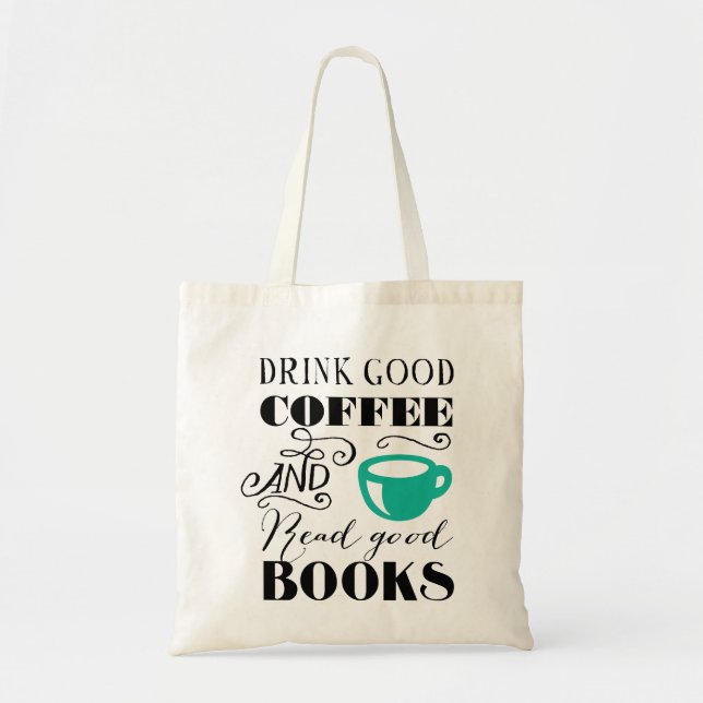 Bolso De Tela Buenos cafés y libros (Frente)