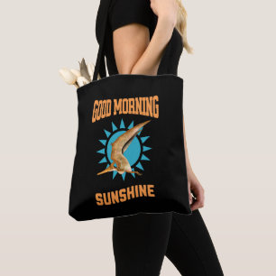 Bolso De Tela Buenos Días Pterodáctilo Sol Dinosauri