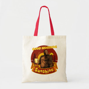 Bolso De Tela Buenos Días Sol Bigfoot Café Humor Arte