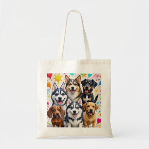 Bolso De Tela Buenos vibraciones y nueces húmedas Doodles juguet