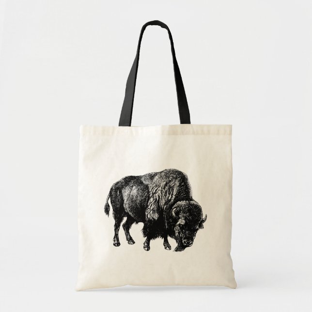 Bolso De Tela Buffalo American Bison (Frente)