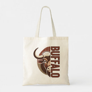 Bolso De Tela Buffalo typo with illustration Bull Bag design