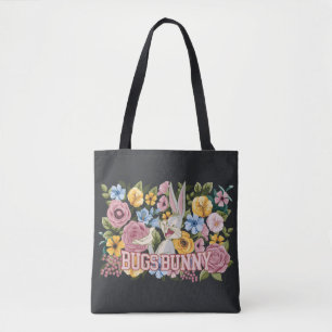 Bolso De Tela BUGS BUNNY™ Bordado Floral Gráfico